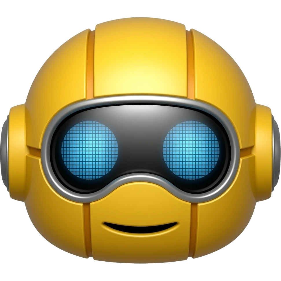 yellow robot face emoji
