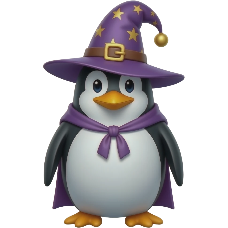 Penguin Wizard emoji