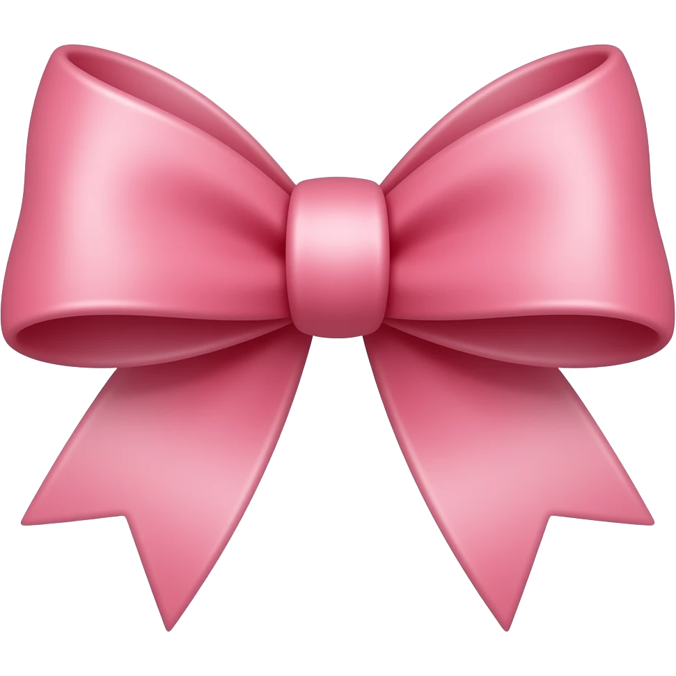 Pink bow emoji