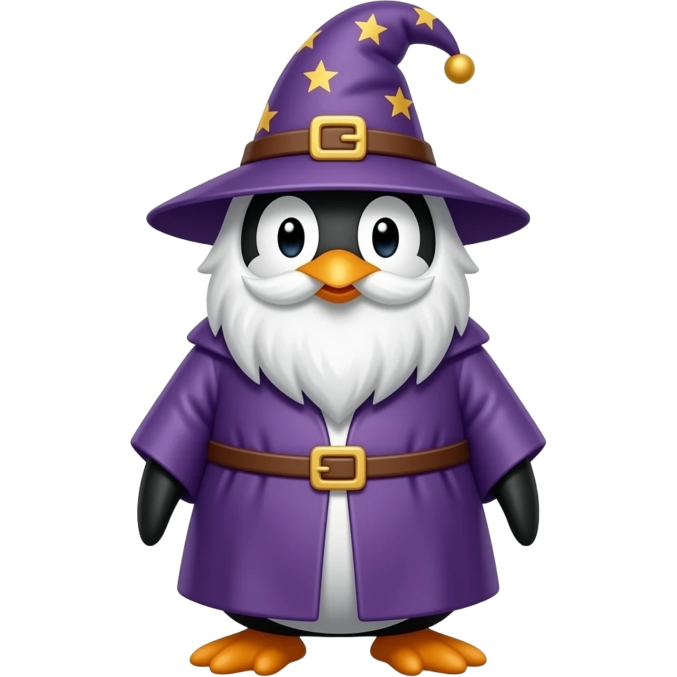 Penguin Wizard emoji
