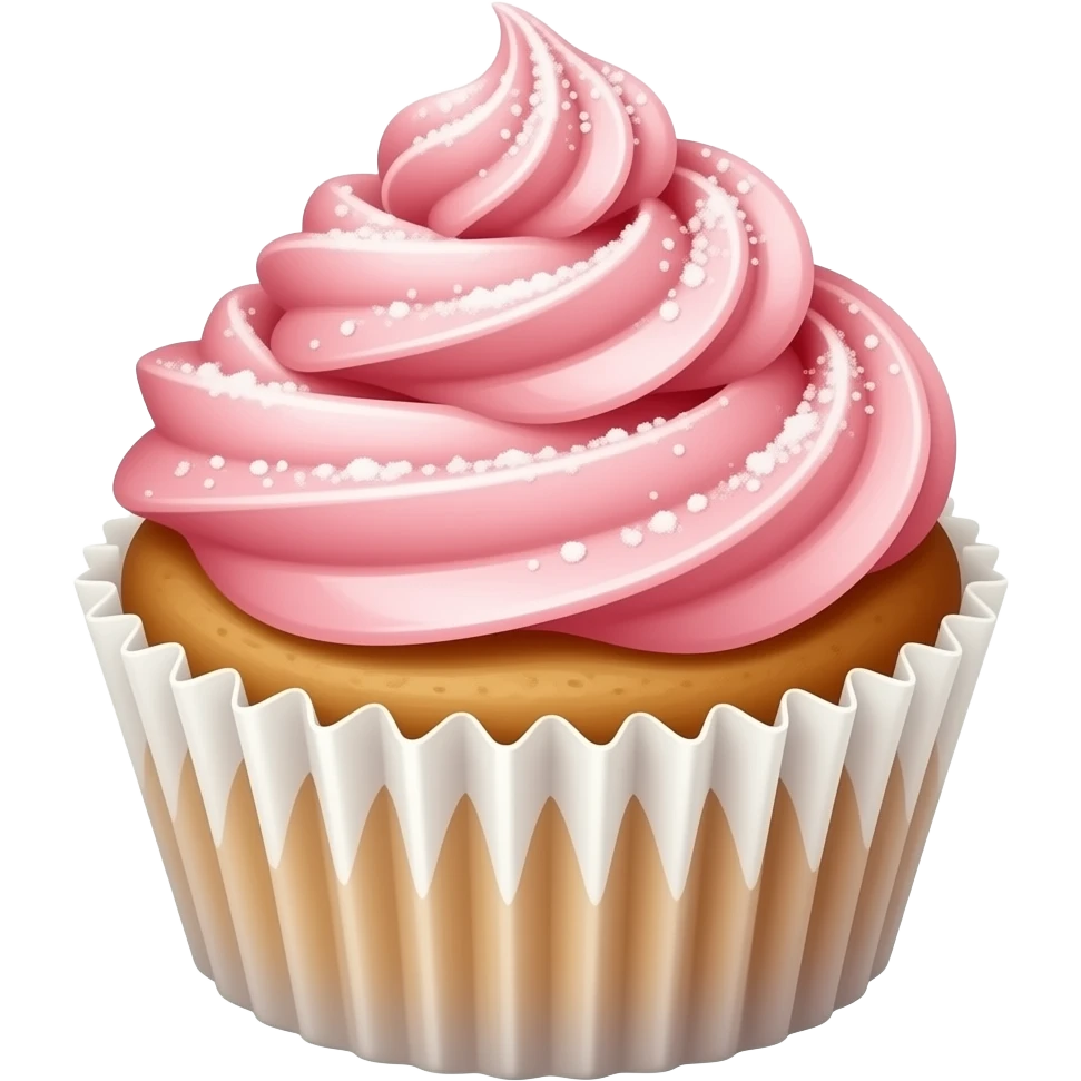 Cupcake with pink icing emoji