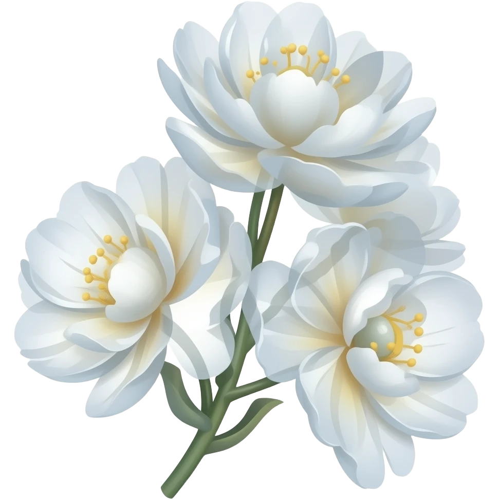 Translucent flowers emoji