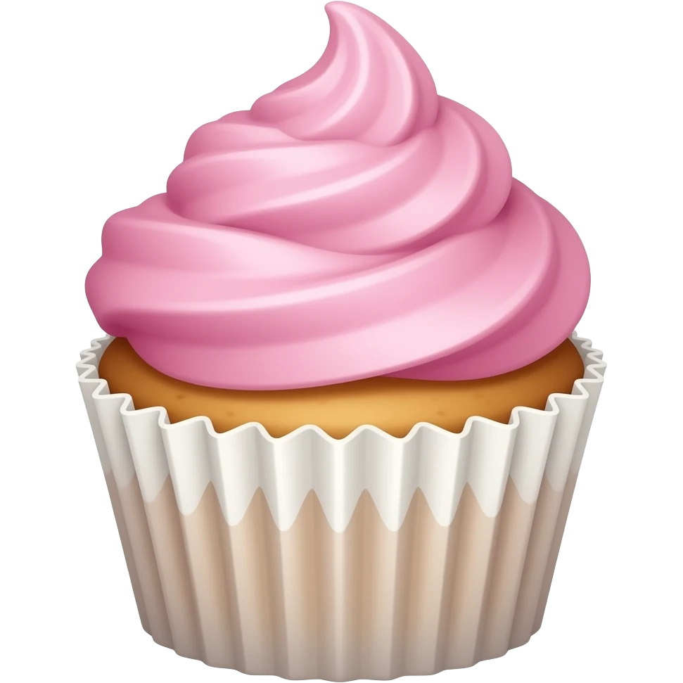 Cupcake with pink icing emoji