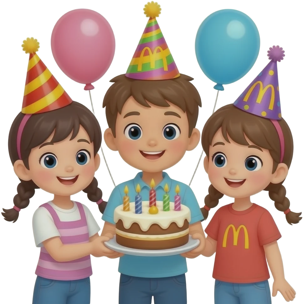 birthday mcdonald's kids emoji