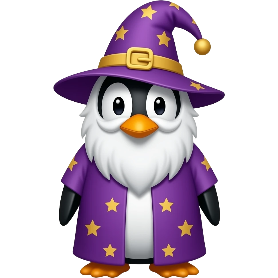 Penguin Wizard emoji