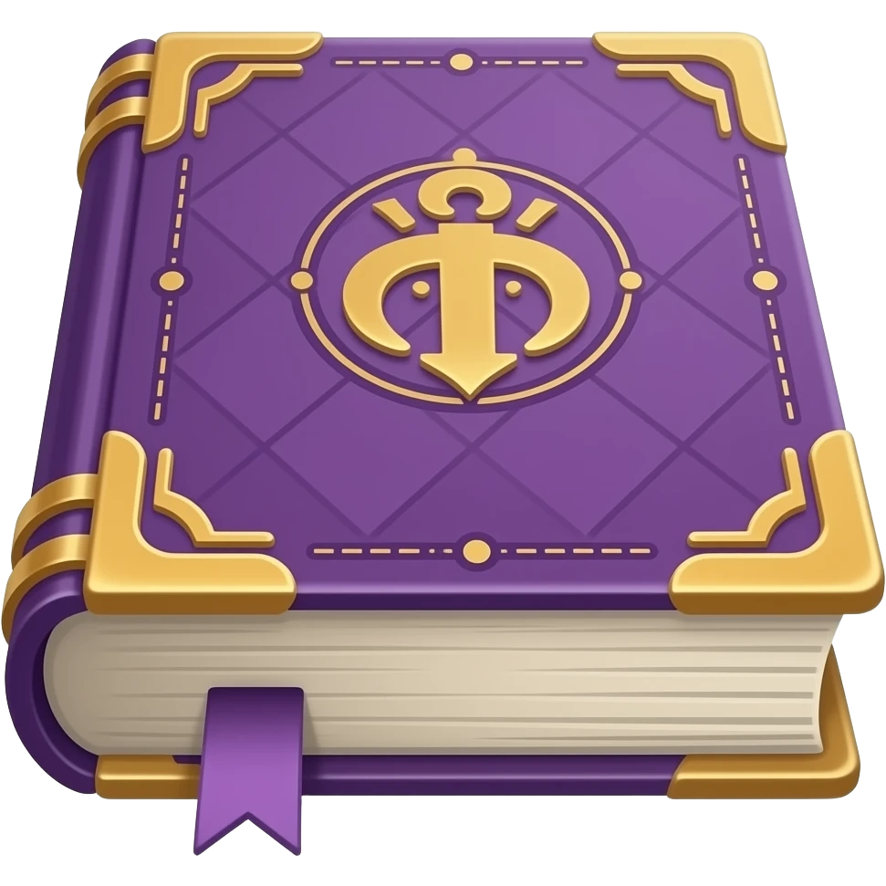 purple spellbook forward facing emoji