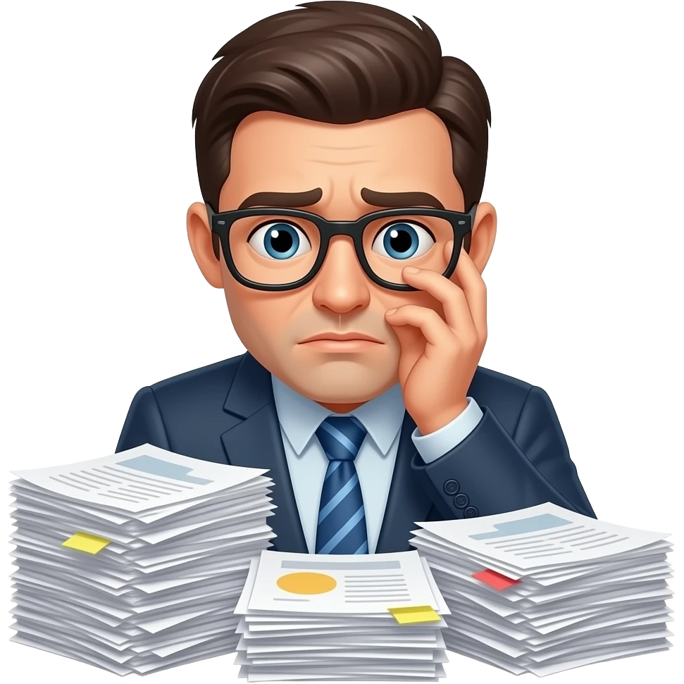 Dealing too much work emoji