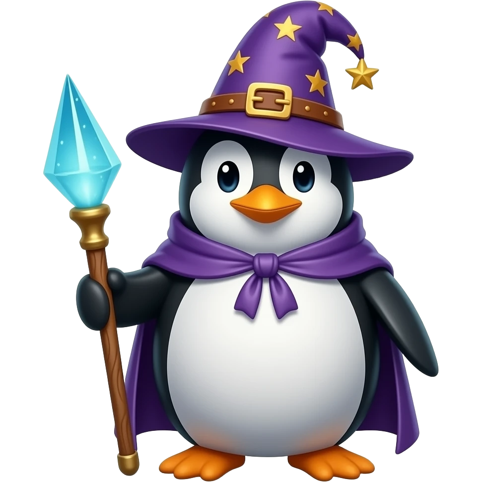 Penguin Wizard emoji