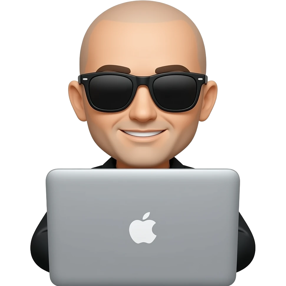 bald sunglass macbook emoji