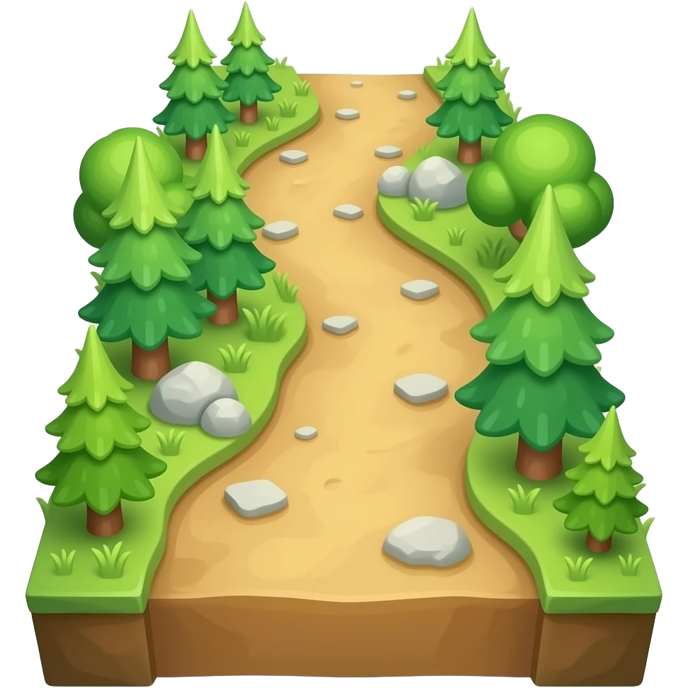 3D a rough path emoji