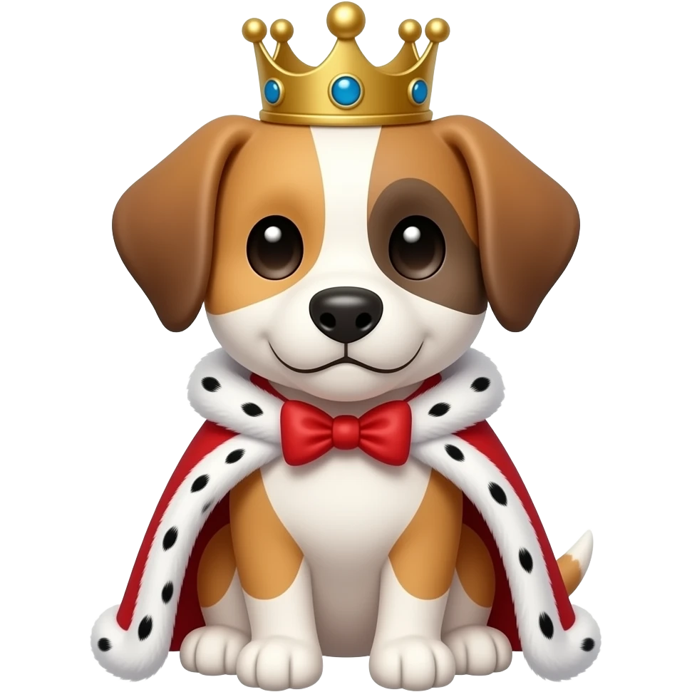 Puppy king with cape emoji