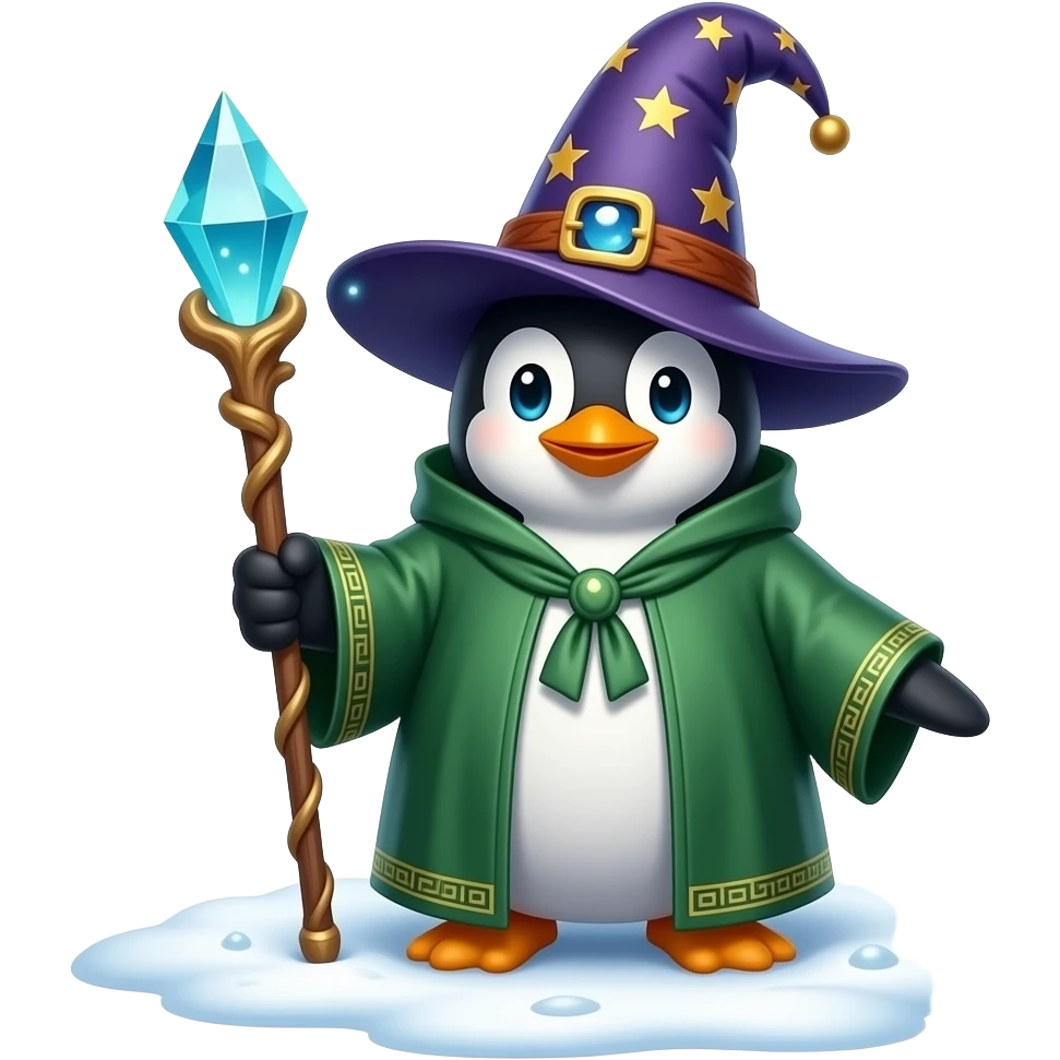 Penguin Wizard emoji
