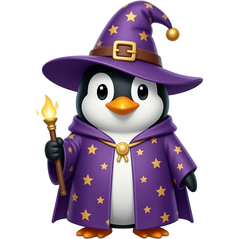Penguin Wizard emoji
