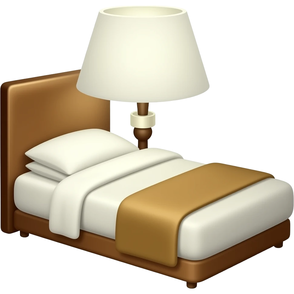 hotel bed lamp emoji