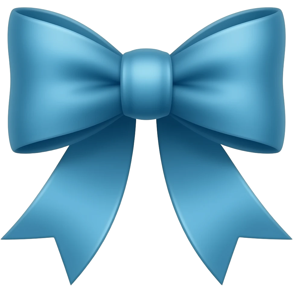Fiocco azzurro emoji
