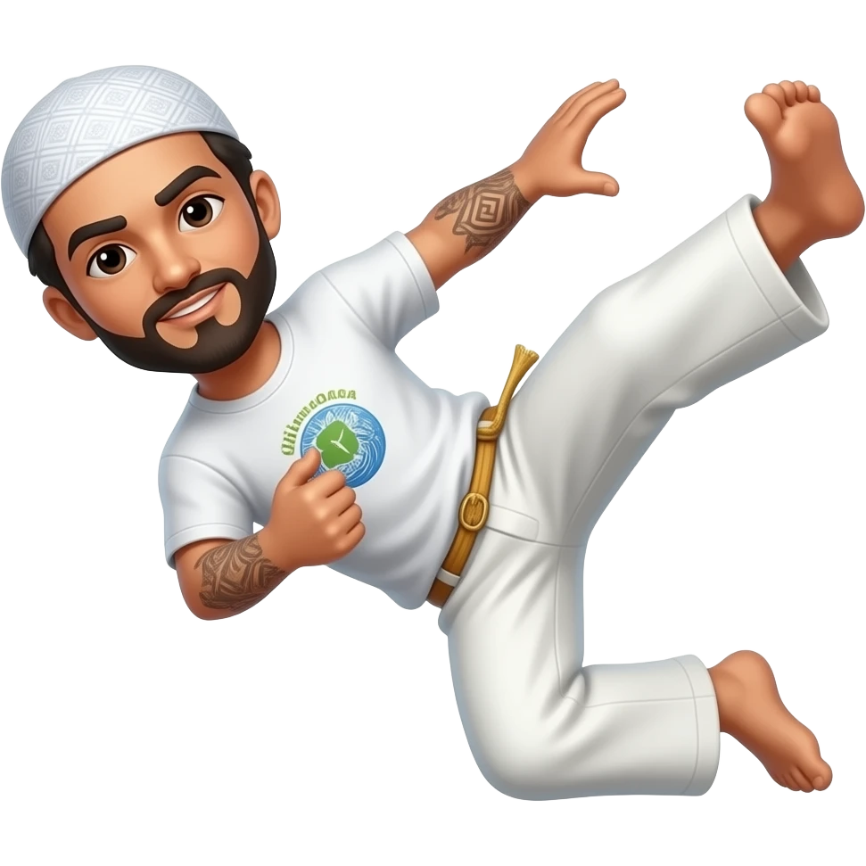 Crie uma muçulmana capoeirista. emoji
