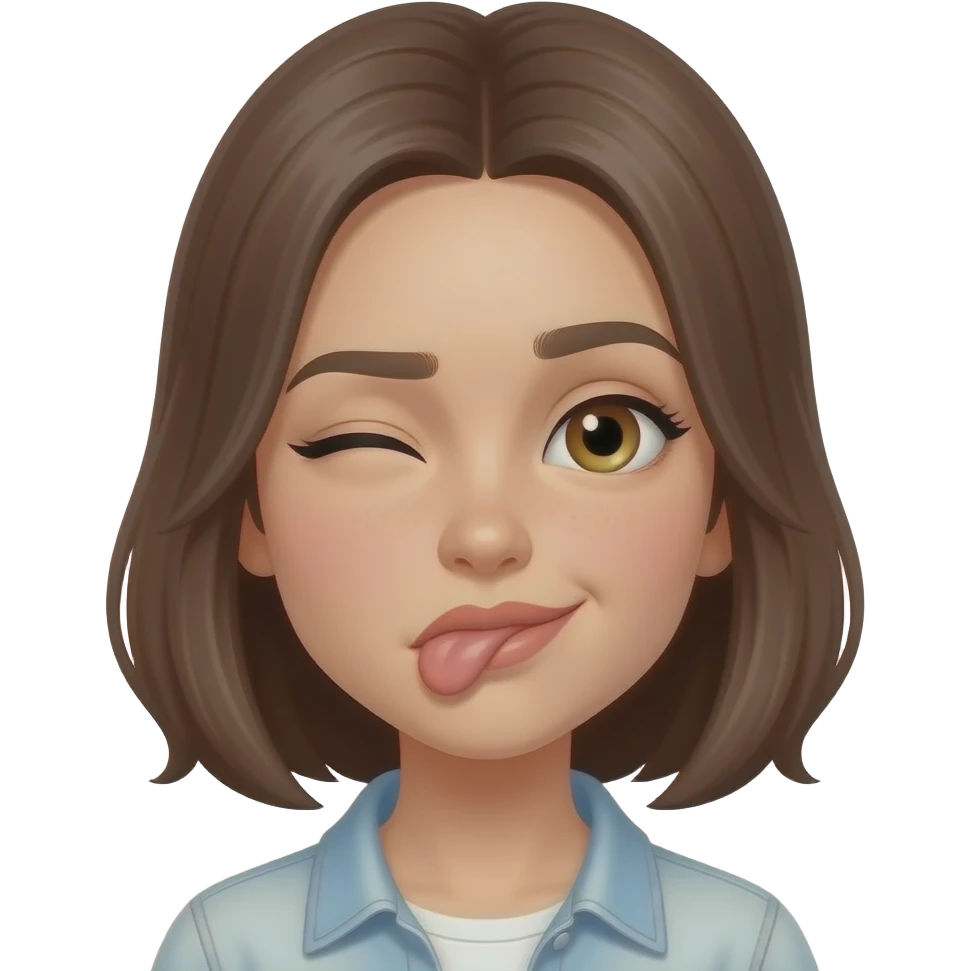 Can you make a emojis of a girl rolling her eyes backwards and her tongue licking her upper lip emoji