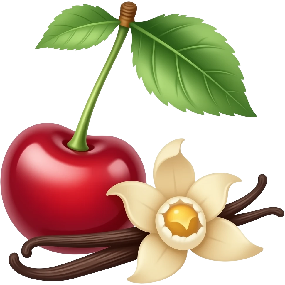 cherry and vanilla emoji