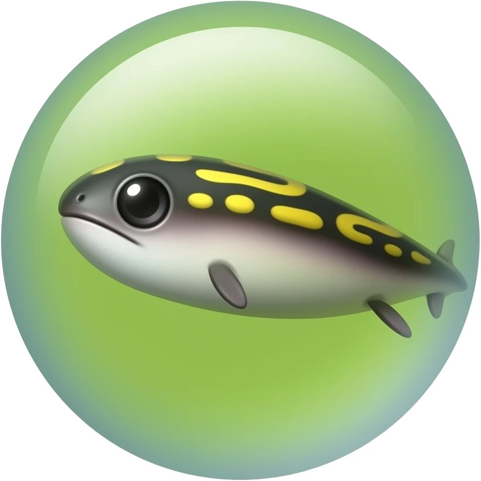 same tadpol with a green background bubble emoji