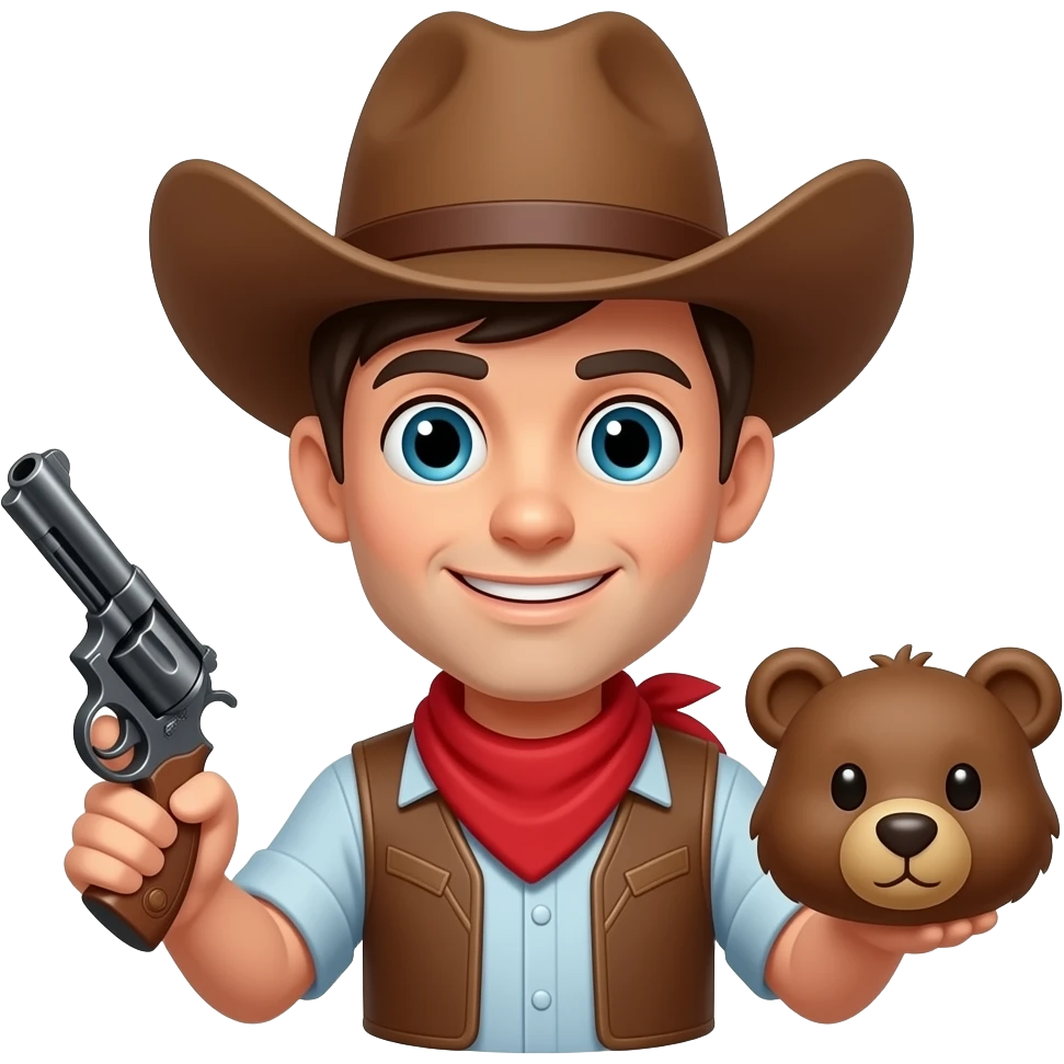 a cowboy emoji with no bear or gun emoji