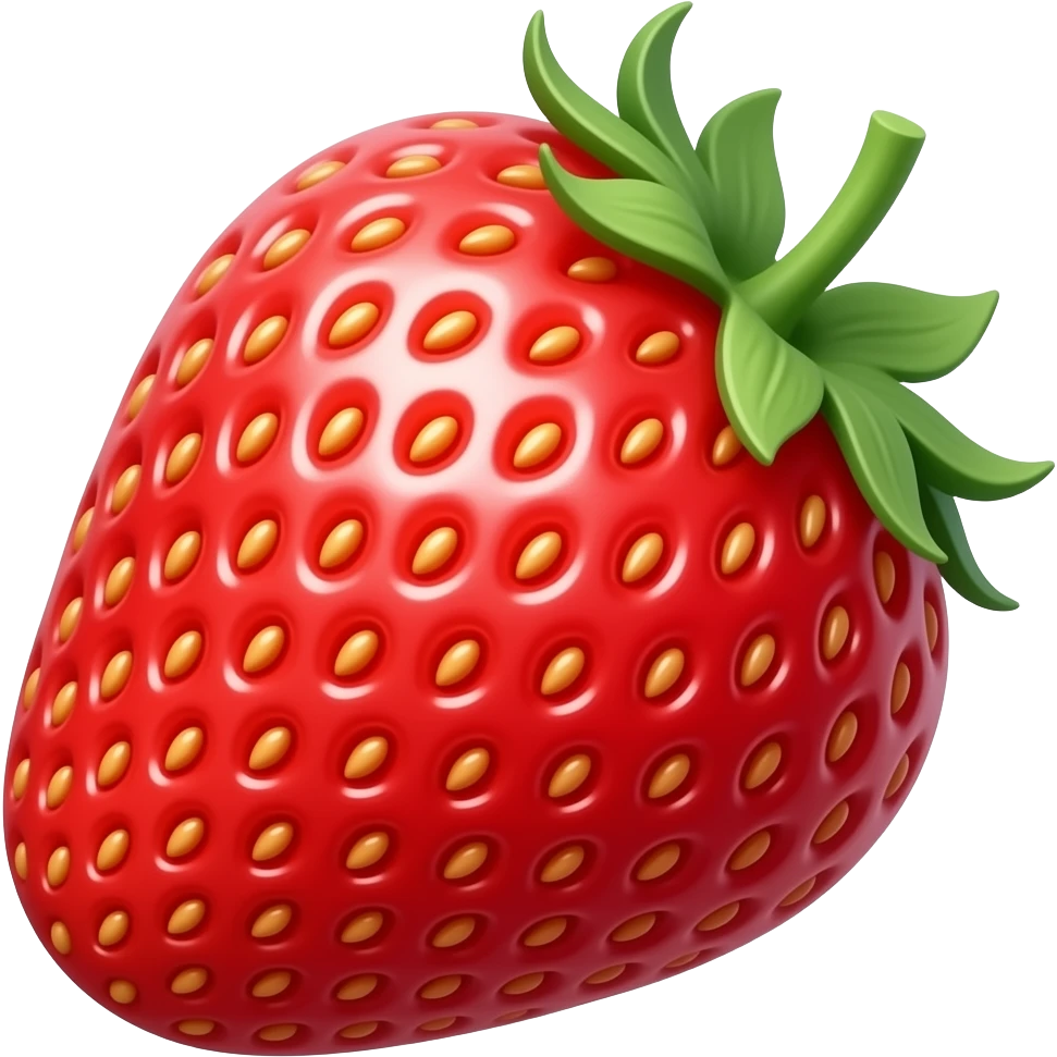 Красивая наливная сочная яркая клубника emoji