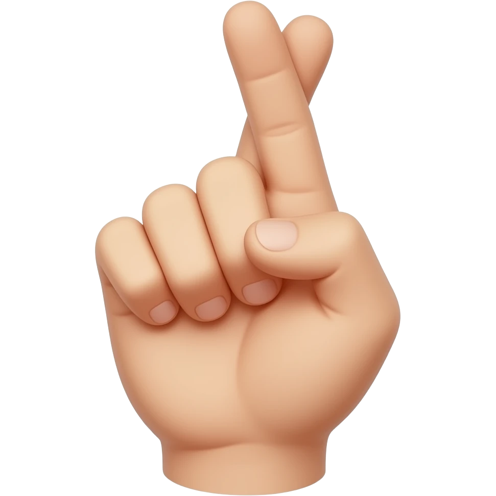 Hand with index finger and thumb crossed emoji