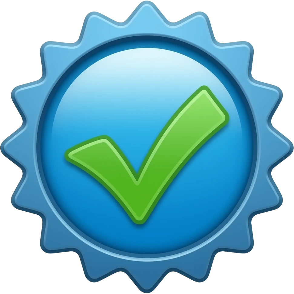 Blue verified emoji