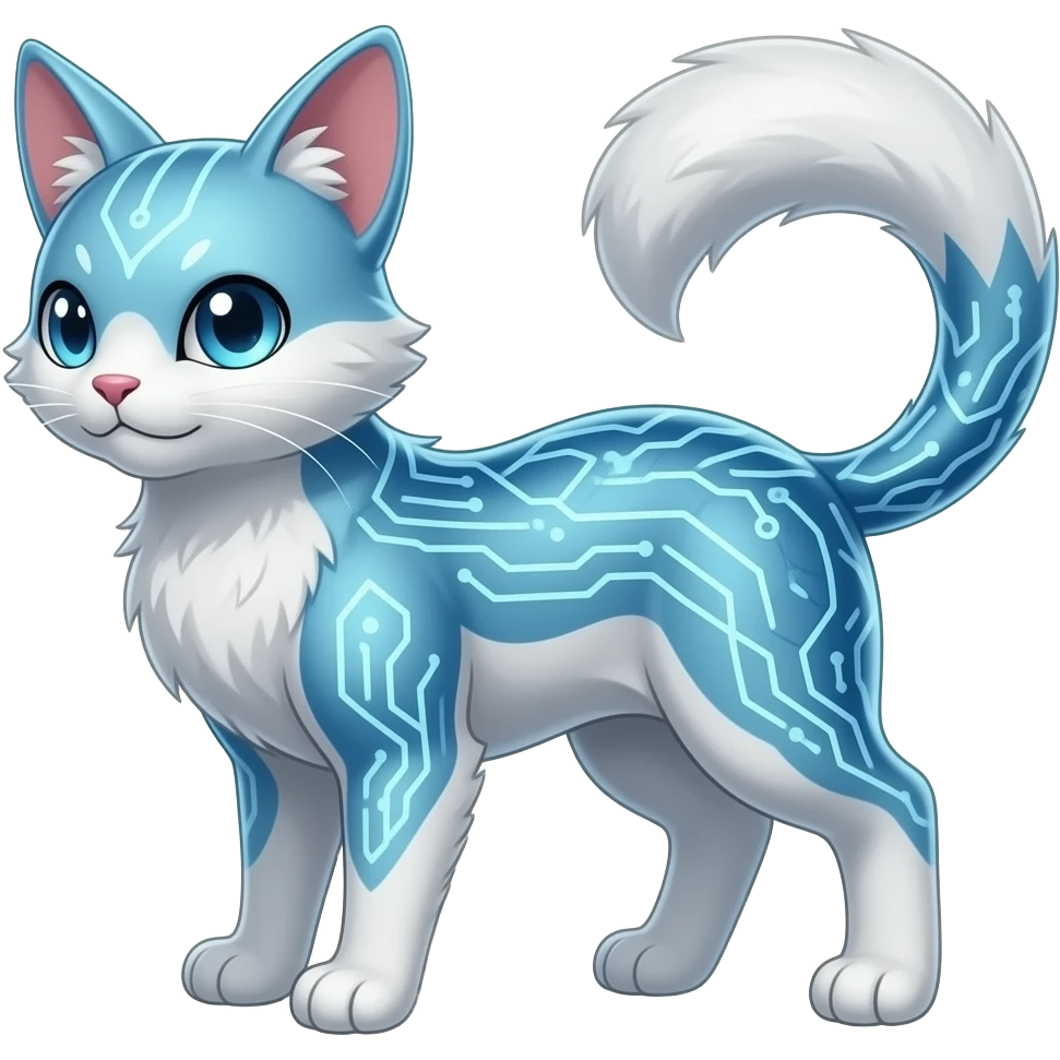 Meowstic-Minccino-Furret-Milotic-Exveemon-Digimon-hybrid emoji