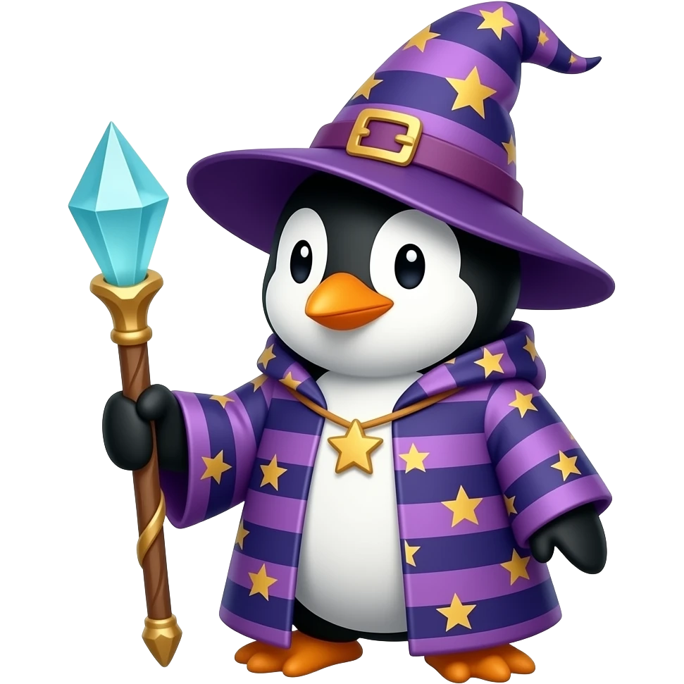 Penguin Wizard emoji
