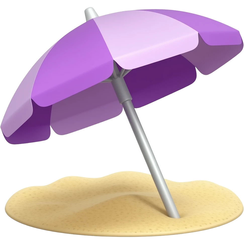 보라색 해변파라솔 emoji