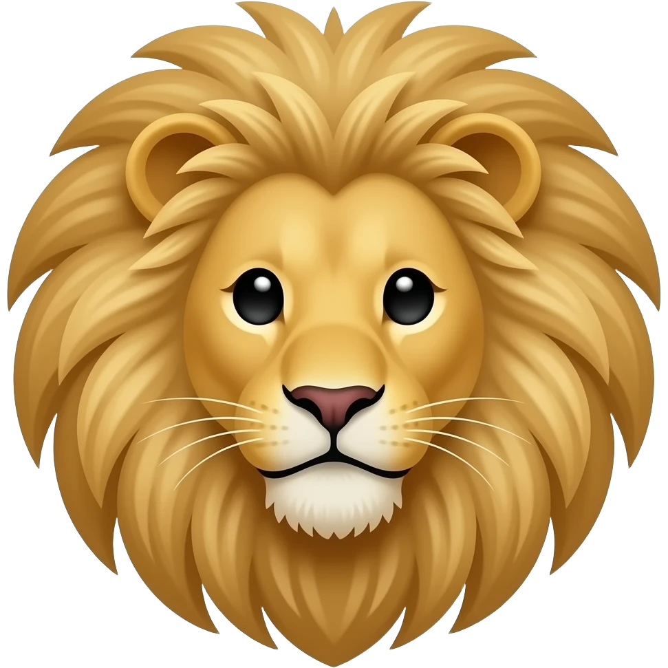 Lion's mane fluffy emoji