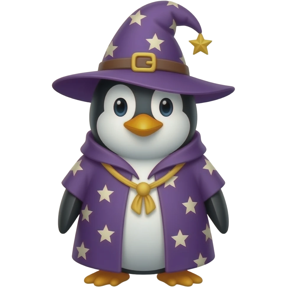 Penguin Wizard emoji