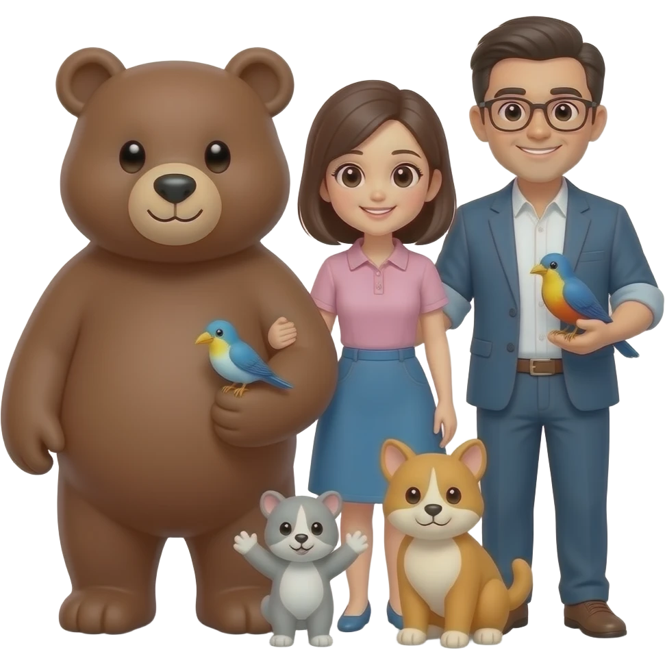 Deddy 🐻 gale mummy papa janwar baano emoji