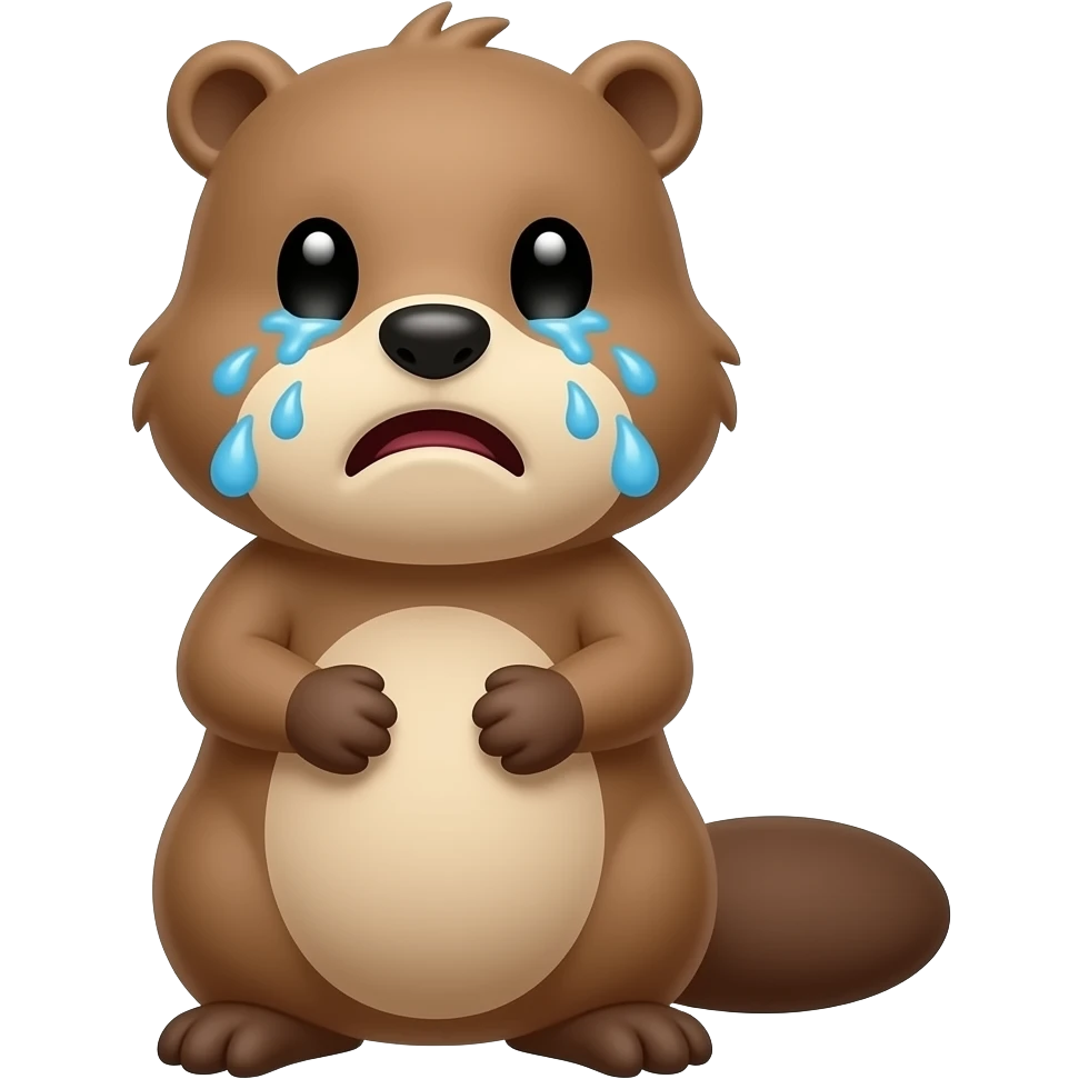crying beaver emoji
