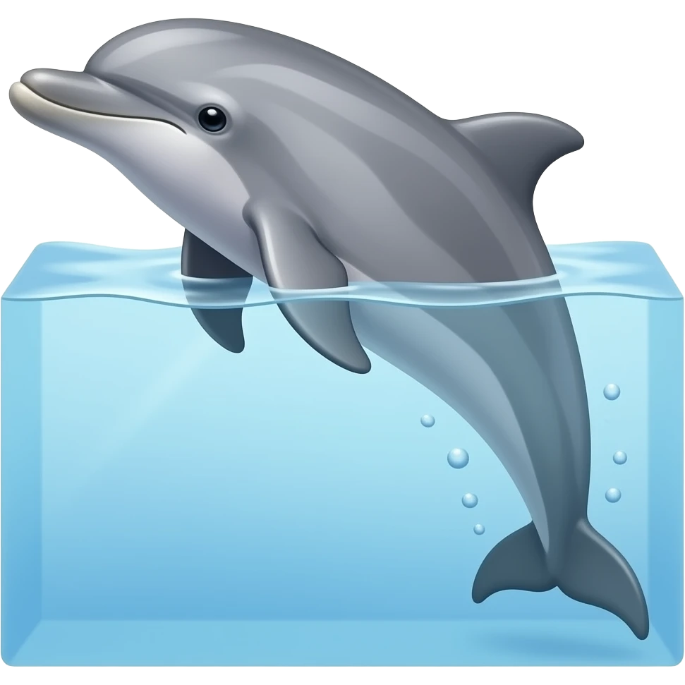 Delfin im Wasser emoji
