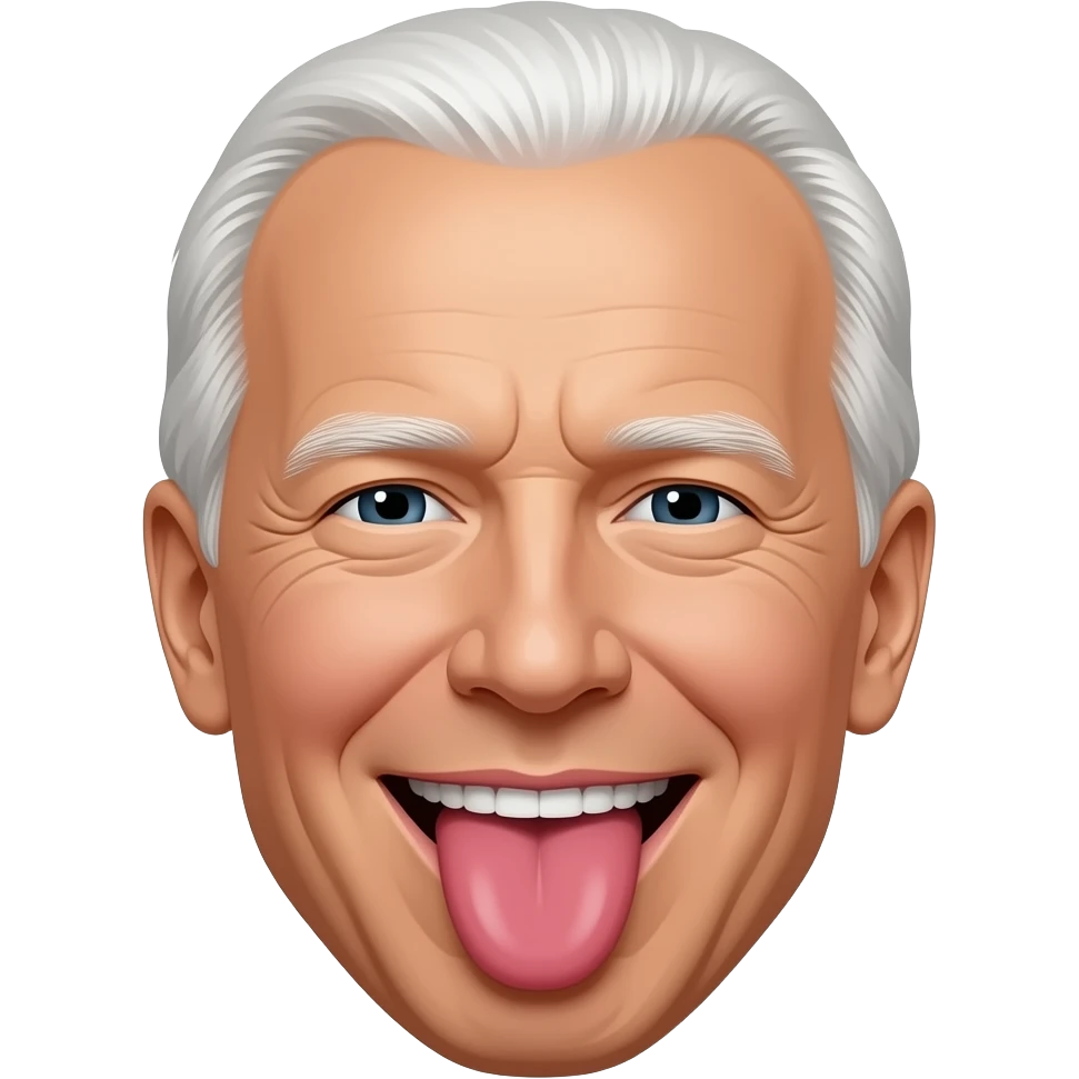joe biden his tongue emoji