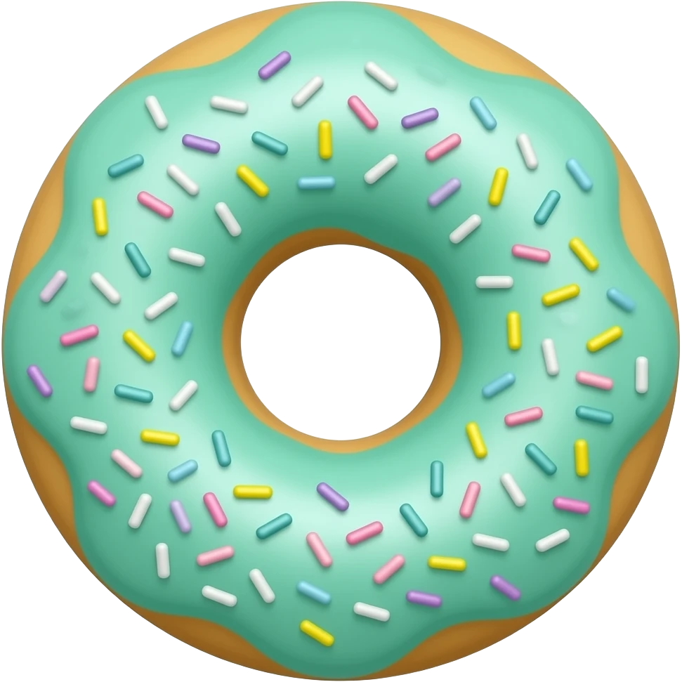 make me an emoji of a mint candy looks like a donut emoji