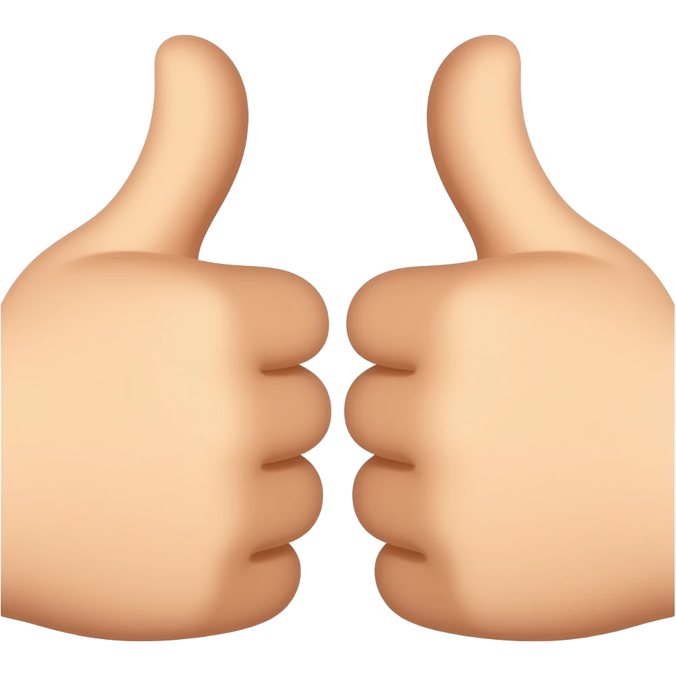 both thumb up facing each other emoji