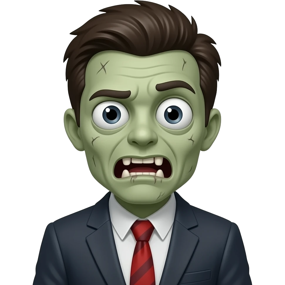 A zombie emoji