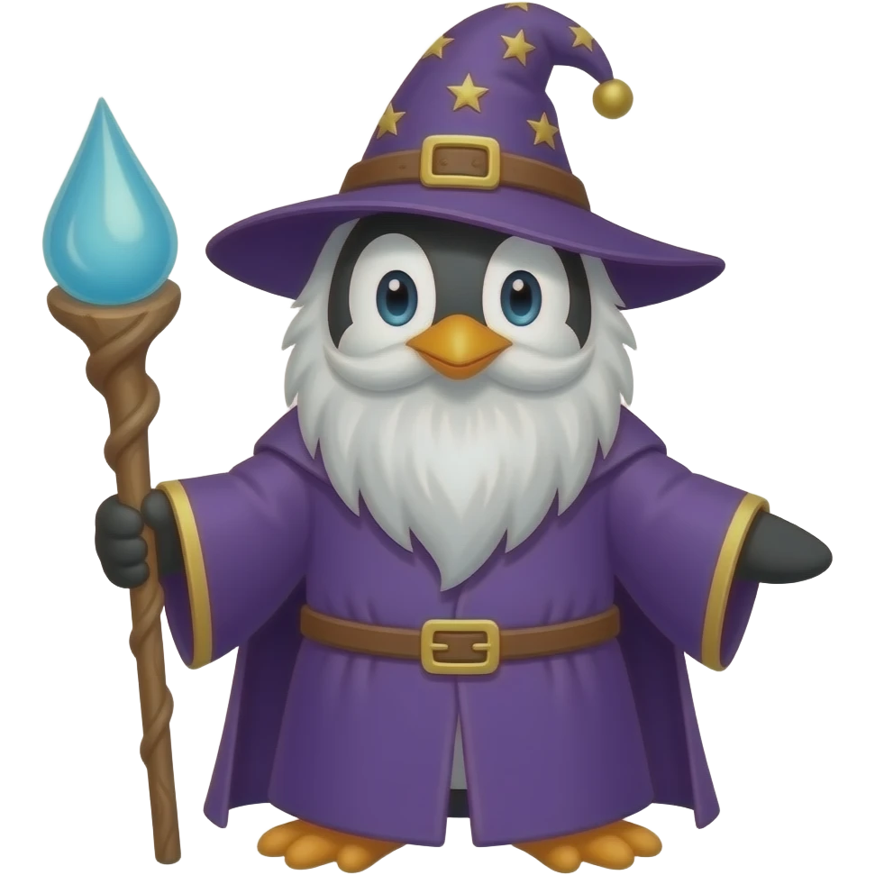Penguin Wizard emoji