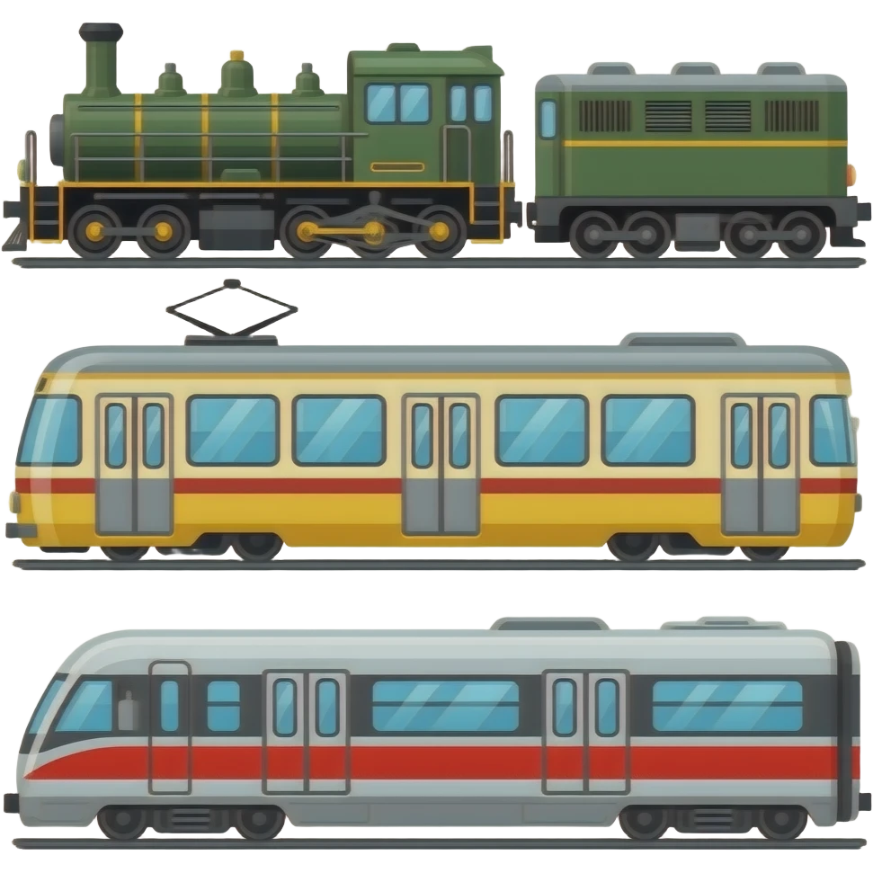🚂🚎🚃 emoji