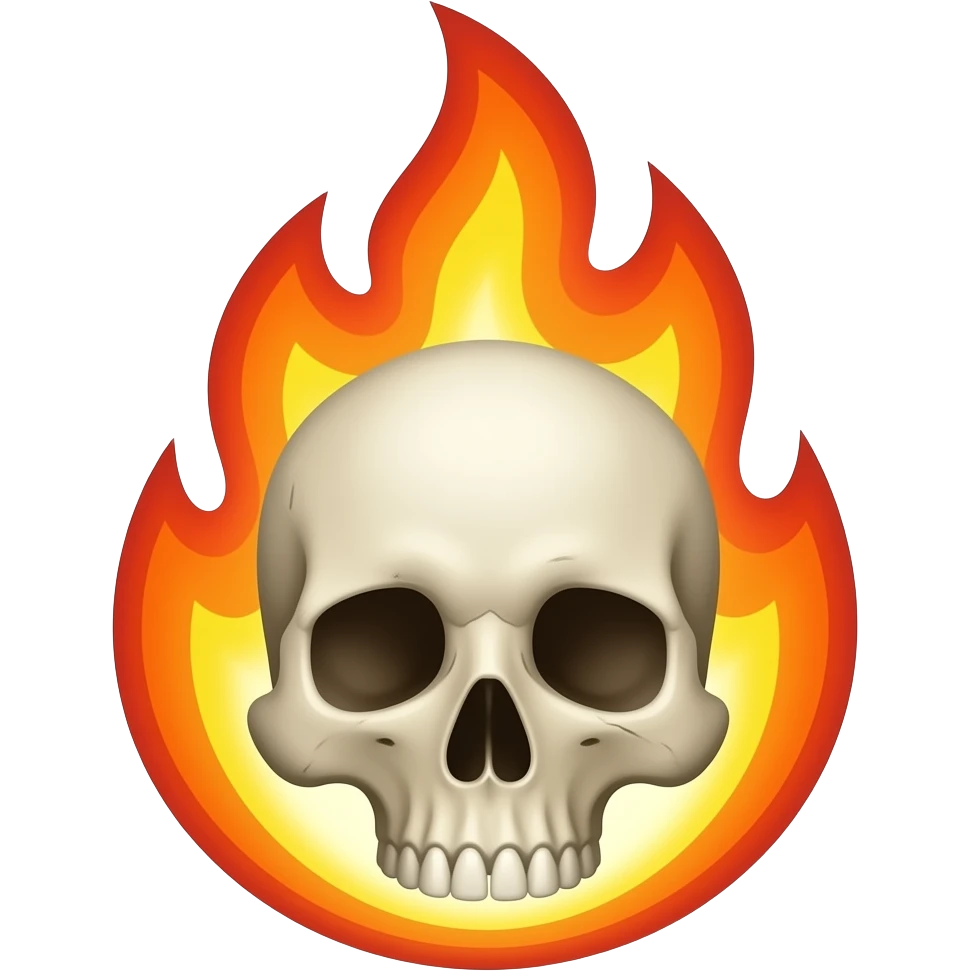 flaming skull emoji