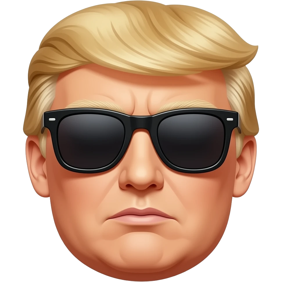 Trump w sunglasses emoji