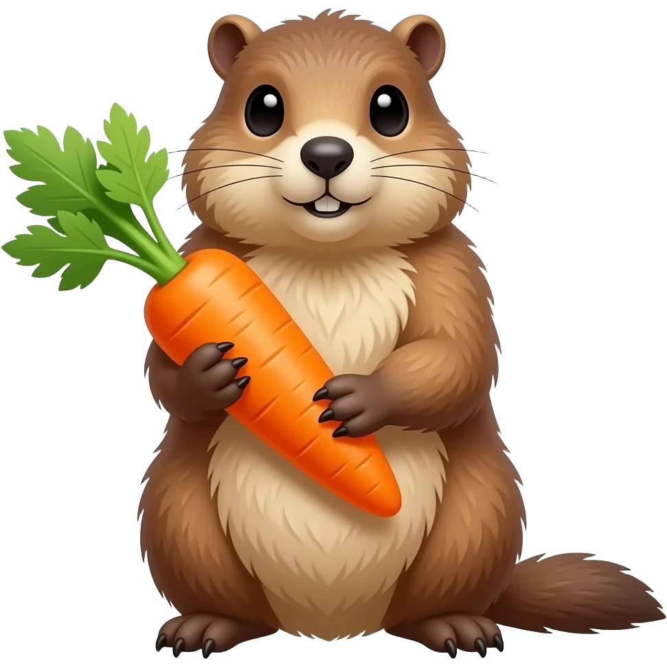 marmotta  con carota emoji