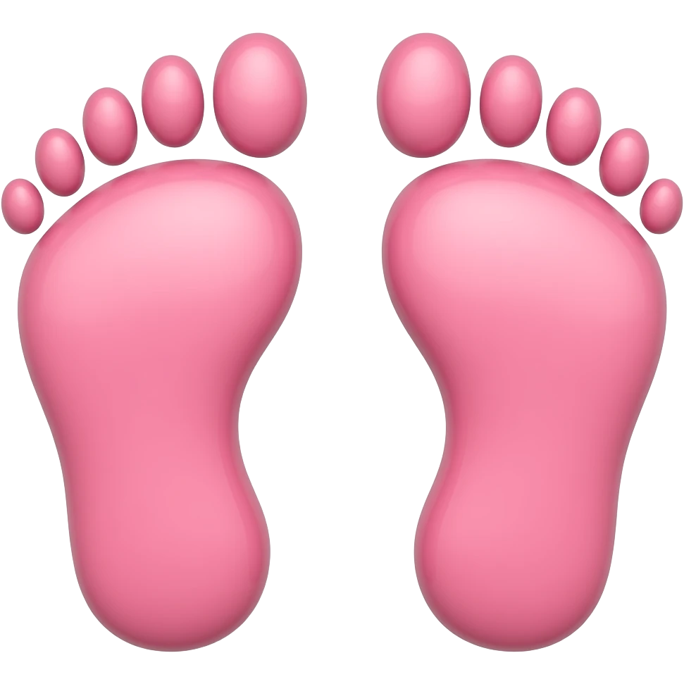 Huellas rosadas emoji