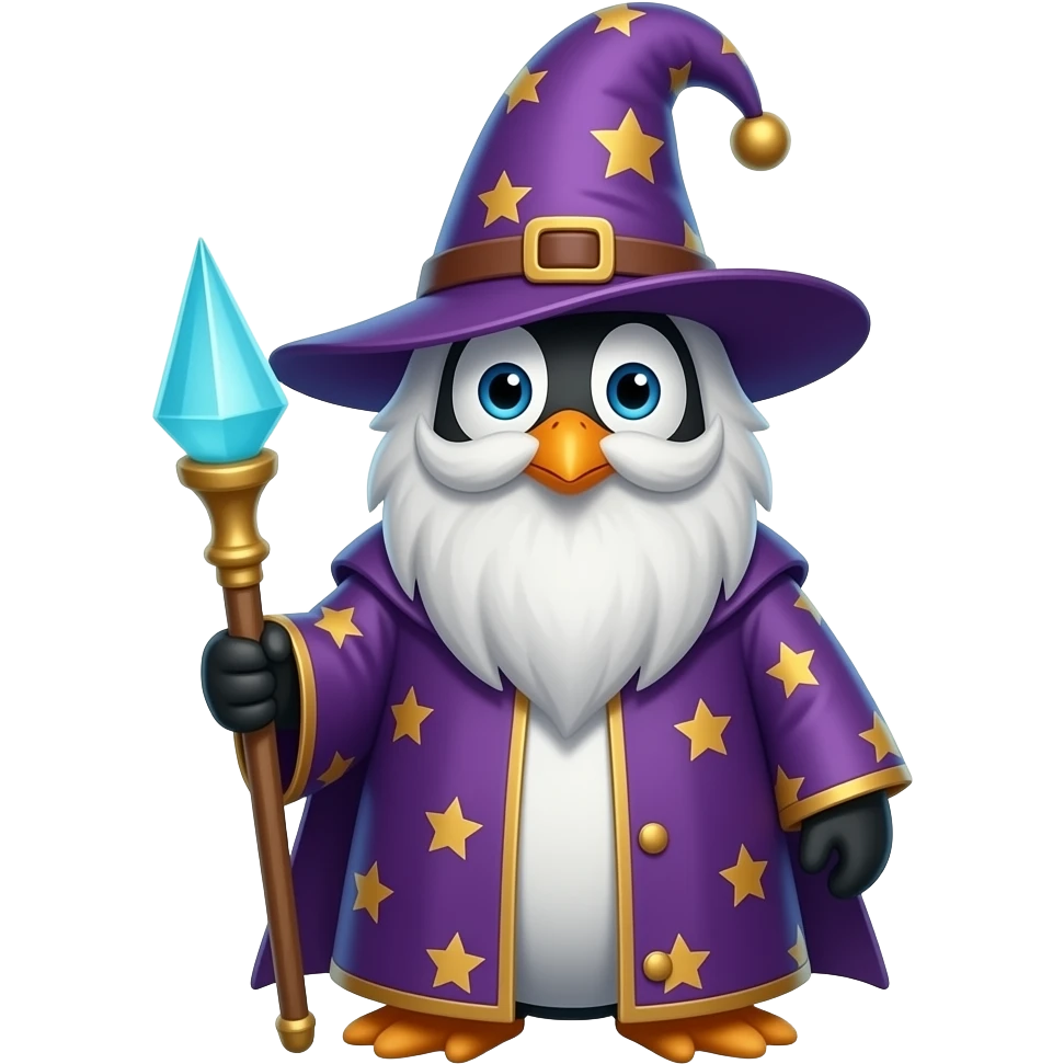 Penguin Wizard emoji