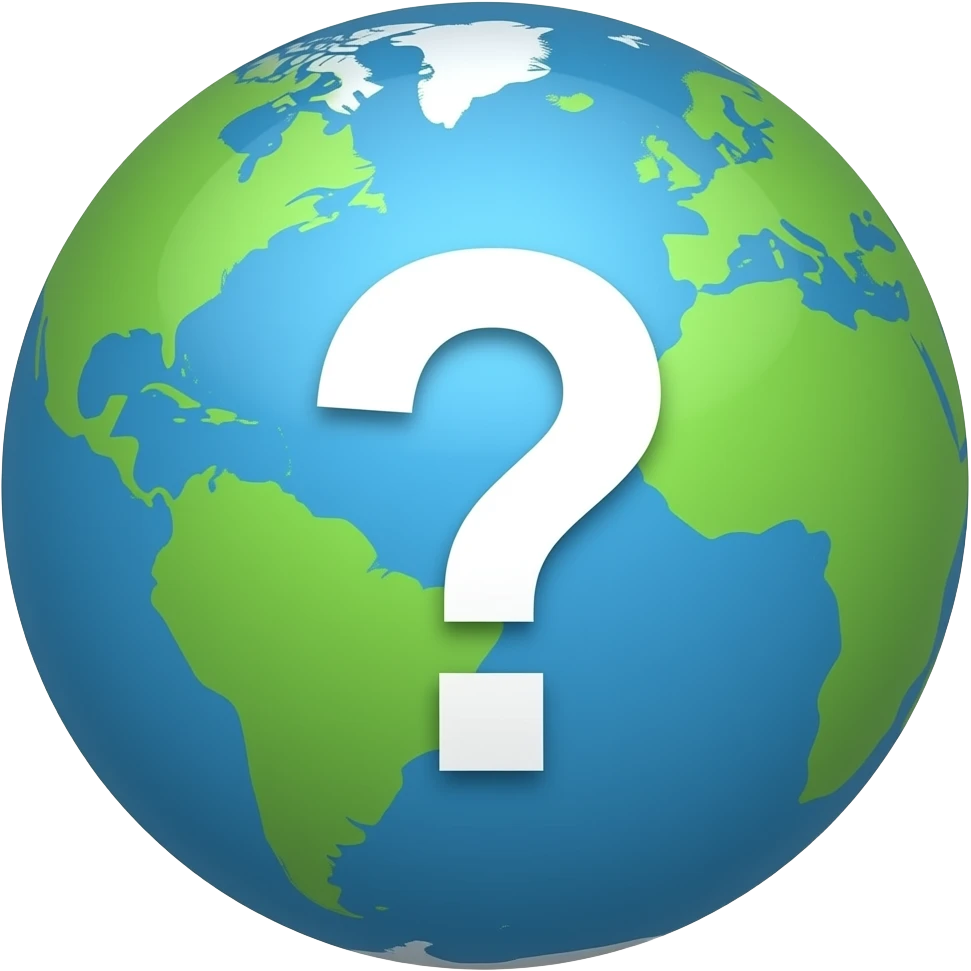 globe with a question mark emoji