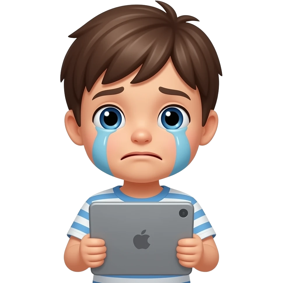 Ipadkid crying on his iPad emoji