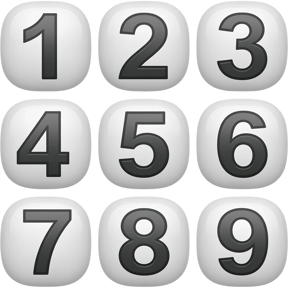 Numbers emoji
