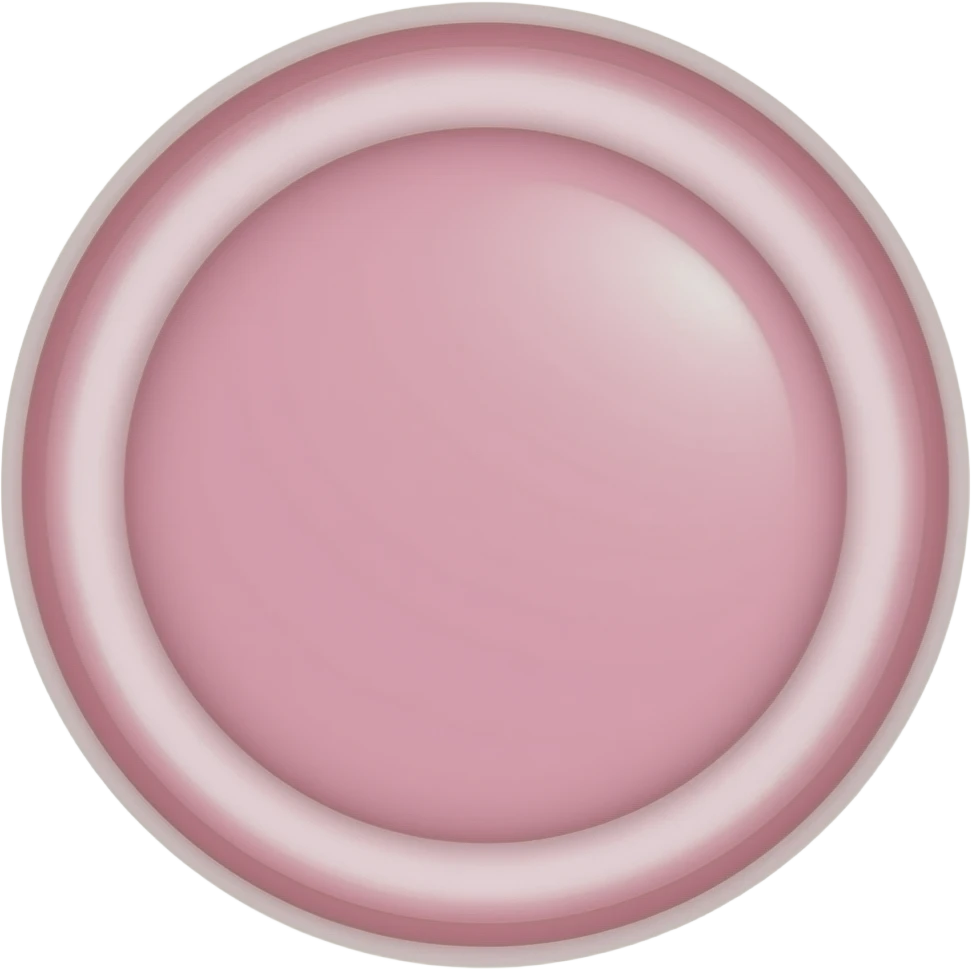 Eukaryotic cell with a single nucleus in the shape of an oval rectangle in pastel pink shades emoji